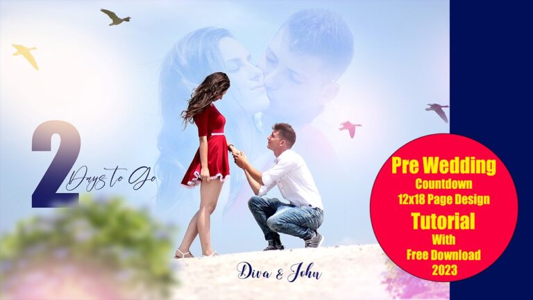 Pre Wedding Countdown12x18 Page DesignTutorial With Free Download 2023