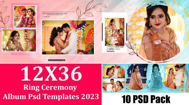 12X36 New Ring Ceremony Album Psd Templates 2023