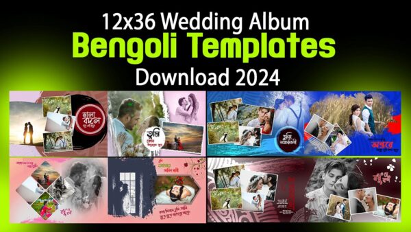 12x36 Wedding Album Bengoli Templates Download 2024