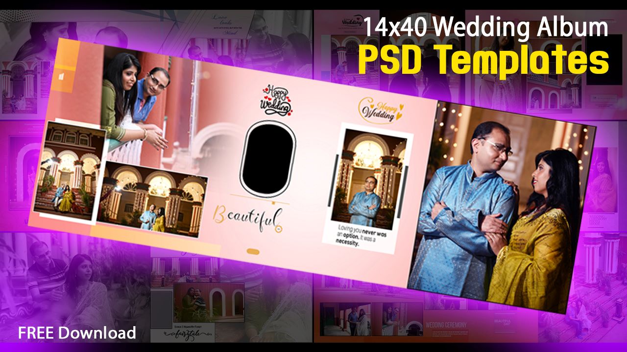 14x40 Wedding Album psd free Download 2024