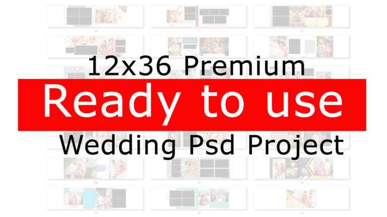 12x36 Premium Ready to use Wedding Album Psd Project