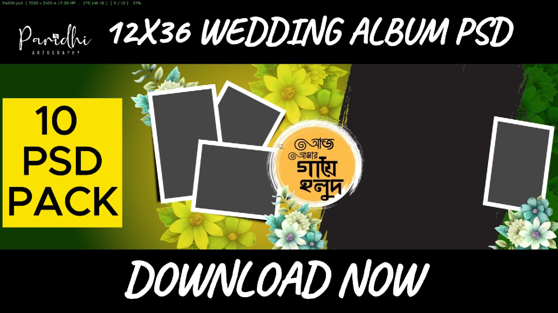 12x36 Bangla Wedding Album Psd Vol 5 Download