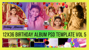 12x36 birthday album psd template vol 5